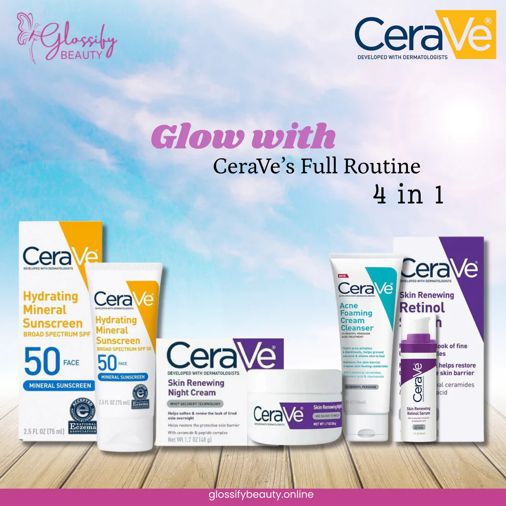 Night Cream, Sunblock, Cleanser & Serum for Radiant Skin